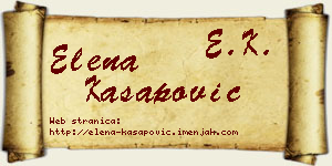 Elena Kasapović vizit kartica